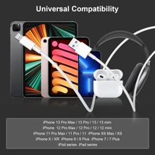 IPhone Fast Charging Cable 3-Pack 3FT Lightning To USB Cable IPhone Charger Cord Compatible With IPhone 14 13 12 11 Pro Max XR XS X 8 7 6 Plus SE IPad And More 3FT