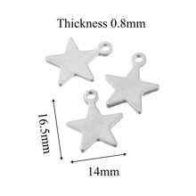 20pcs 304 Stainless Steel Small Star Pendant DIY Jewelry Accessories Bracelet Earrings Jewelry Making