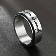 Unisex Stainless Steel Anxiety Ring: Rotatable Band To Relieve Stress, Stylish Japanese Design, Multifunctional Daily Wear - Ideal Gift - Decompression Ring - View 7