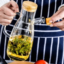 Galheteiro porta tempero bambu borossilicato