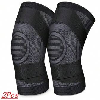 2pcs Knee Support Braces With Adjustable Strap, Knee Support Joint Pain Relief Function, Enhance Comfort For Running, Cycling And Sports For Men And Women. Please Order The Most Suitable Size. Gym Accessories Knee Support Sports Knee Pads Gym Knee Pads