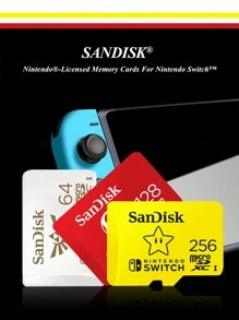 SANDISK Cartão de Memória SanDisk Mais Novo Compatível Com Switch, Cartão MicroSDXC 256G U3 4K HD Alta Velocidade de Transferência
