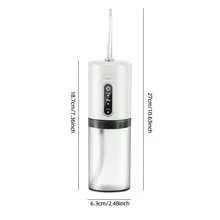Portable Electric Dental Flosser, Handheld Water Flosser For Teeth Cleaning With 5 Nozzles (Model B312) - White - View 3