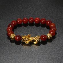 Pulsera Pi Xiu que cambia de color de 1 pieza para mujeres Bracelets Feng Shui Wealth Pi Yao Obsidian para hombres de 10 mm Dragon Mantra bead Bangle Joyería de la suerte Pixiu de 10 mm Feng Shui Beads para hombres, Pulsera de cuentas de amuleto tallada a mano de dragón Pi Yao de 19cm-7.5inch para mujeres, joyería de riqueza