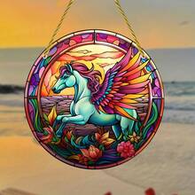 1 Bảng hiệu treo tường Unicorn Dream Catcher, Trang trí tường acrylic nhuộm tròn, Trang trí trang trại, Dành cho cửa Trang trí ngày lễ trang trại, Dành cho Windows Courtyards Gardens Bars Trang trí văn phòng tại nhà, Tân gia, Tri ân giáo viên, Trở lại trường học, Quà tặng Ngày của Mẹ - Nhiều màu - Xem 1