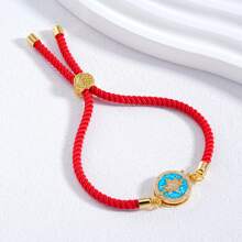 Exquisita pulsera de ópalo de artesanía de cobre adecuada para mujeres para uso diario en primavera y verano