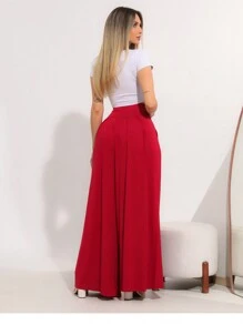 Women Pants - Red - View 4