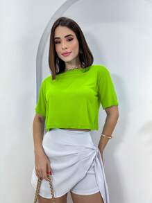Women Tops - Lime Green - View 1