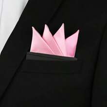 1pc Men's Pocket Handkerchief Suitable For Suit Pocket, Deep Gray Handkerchief For Party Daily - Multicolor - View 6