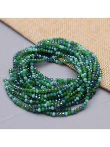 2x3mm High  Quality  Coating Color Faceted Round Crystal Glass Beads MiX Color 1 Strand 15inch Long DIY Necklace Bracelets Jewelry Making Accessories - Multicolor - View 26