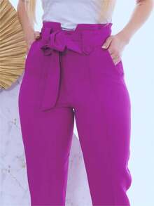 Women Pants - 紫色 - 查看 3