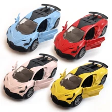Modelo de coche de carreras de aleación a escala 1:43 con puertas abatibles para juguete de fundición - Multicolor - Ver 10