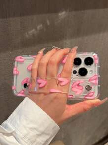 Outline Heart Airbag Wrist Strap Phone Holder Protective Case Waterproof Shockproof Anti-Fall Scratch Resistant