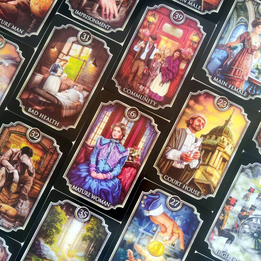 Karty Oracle w języku angielskim Talia 39 kart/zestaw dla rodziny, przyjaciół, rozrywki na imprezę, wróżbiarstwa, gry planszowe, karty do gry, talia kart Oracle, tkanina Tarota