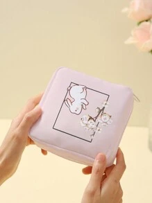 Minimalist Animal Design Sanitary Pad Storage Bag - Multicolor - View 3