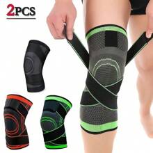 2 piezas Rodilleras con correa ajustable, rodilleras con función de alivio del dolor de articulaciones, mejoran la comodidad para correr, ciclismo y deportes para hombres y mujeres. Por favor, elija el tamaño talla grande adecuado. Accesorios de gimnasio, rodilleras deportivas, rodilleras de gimnasio