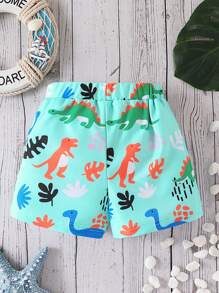 Schlichte Schwimm-Shorts für Kleine Jungen mit Dinosaurier-Muster für den täglichen Gebrauch