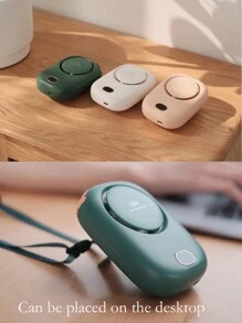 ViSSKO 1 Peça Ventilador Portátil Recarregável de 2000mAh, 3 Velocidades de Vento Ajustáveis, Design Compacto e Delicado para Uso Externo no Verão, Pode ser Pendurado no Pescoço/Cintura ou Colocado na Mesa