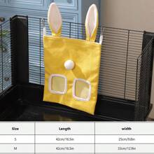 ITANDME 兔子/豚鼠干草喂食器，草袋悬挂式干草喂食器，带2/3个孔，适用于兔子、豚鼠、仓鼠、小型宠物 - 彩色 - 查看 3