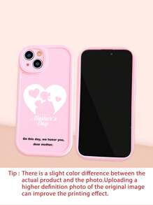 Baby Pink Custom Phone Case Mother's Day Gift Personalized Compatible With IPhone Case DIY Compatible With IPhone 13/11 Case - Pink - View 3