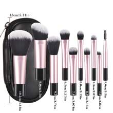 Reise-make-up-pinsel-sets, 10-teilig, Klassische, Multifunktionale Kosmetikpinsel Zum Schminken Für Die Kommode, Und Kombinationsset Mit Aufbewahrungstasche, Eine Kostengünstige Kombination Aus Make-up-tools