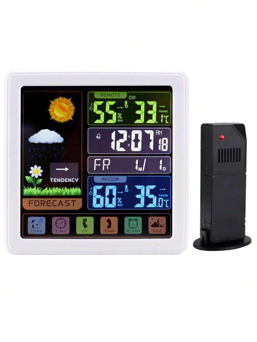 Multifunction Touchscreen Wireless Weather Station With Creative Color