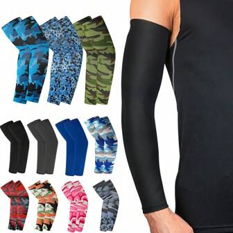 2Pcs Arm Sleeves Warmers Sports Sleeve Sun UV Protection Hand Cover Cooling Warmer Running Fishing Cycling Sleeves Cover Arms
