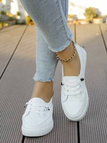 Modieuze casual comfortabele witte sneakers met zachte zool