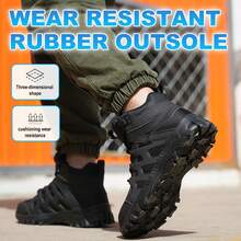 Black Steel Toe Work Shoes For Men, Steel Toe Safety Shoes With Anti Smash And Anti Puncture Functions For Women, Low Cut Safety Boots For Industrial Outdoor Construction, Garden Construction, Foot Protection For Daily Commuting, Office Sports Shoes - Black - View 8