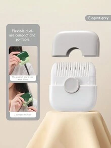 1入組2合1修髮梳，女性和家用多功能造型工具梳，方形劉海修剪梳，適用於理髮和造型梳子 - 彩色 - 查看 10