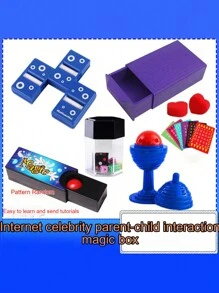 Juego de caja mágica de actuación de cerca con accesorios completos, juguete de graduación mágico y versátil para regalo - Multicolor - Ver 8