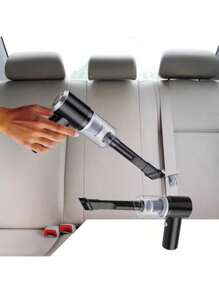 Aspirador De Pó Com 2 Bateria Usb Portátil Completo Linha Premium Carro E Casa 2000mAh Multifuncional - Preto - Visão 3