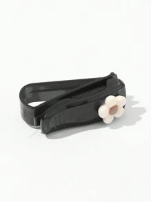 1pc Cute Flower Pattern Car Sunglasses Clip, Multi-Functional Visor Organizer For Sunshade, Tickets And Name Card
