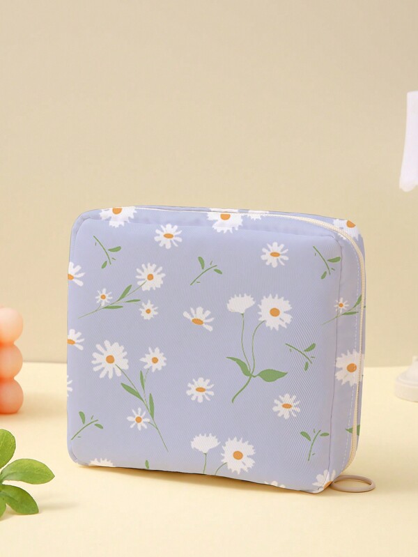 1 Piccola borsa da giorno con motivo floreale, borsa portaoggetti, porta monete, borsa porta salvaslip