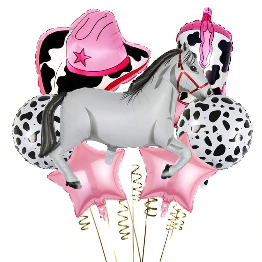 Western Cowboy Boot Hat Horse Balloon Cowgirl Bachelorette Party Supplies Country Theme Gender Reveal Rodeo Birthday Decorations