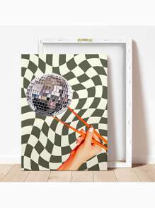 1PC Disco Chopstick Poster, Disco Ball Decor, Stylish Wall Art, Individual Room Decor, Preppy Wall Art, Frameless Canvas Prints, Modern Canvas Posters For Room, Room Decoration Stuff, Home Decor ,Room Decor Aesthetic, Western Decor, Bathroom Kitchen Living Room Bedroom Office Decor