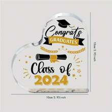 1 pieza, Regalos de graduación de 2024 para ella, Regalos de graduación universitaria para ella, Regalos de graduación para amiga, Regalos de graduación de escuela secundaria, Regalos de graduación 2024, Adorno de recuerdo de placa acrílica como regalo de graduación - Multicolor - Ver 2