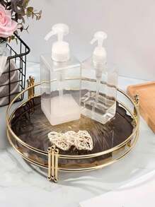 1 pièce Moule en silicone: Forme ronde grande et petite, dessous de verre en pierre cristalline asymétrique, moule de plat à bijoux pour l'artisanat de résine époxy