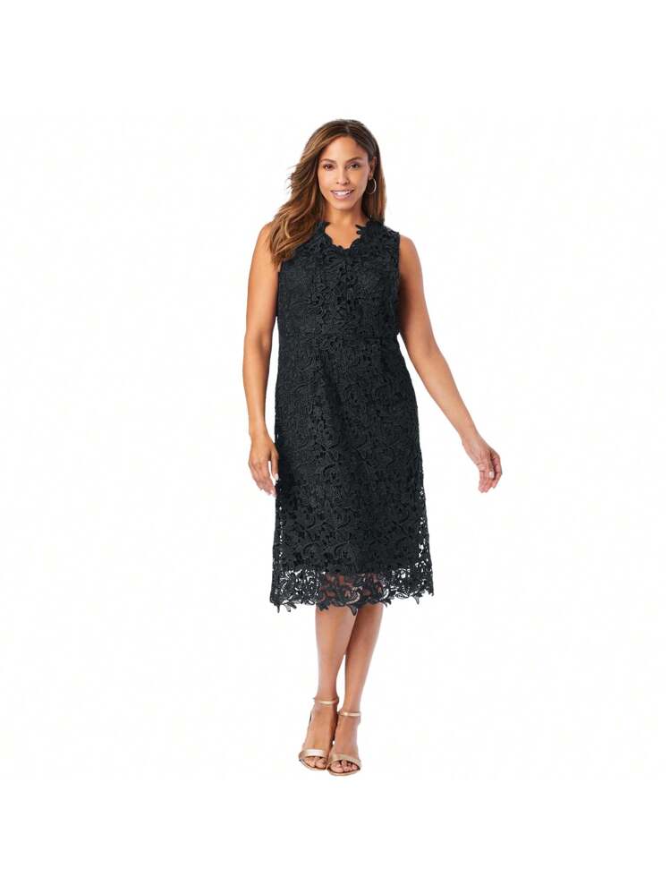 green emerald velvet dress Amazon.com: Jessica London Women's Plus Size Stretch Lace Maxi Dress main image 1