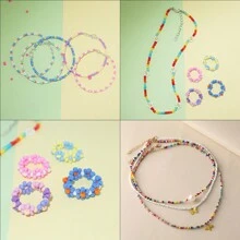 1 túi khoảng 1000 hạt gạo thủy tinh 3mm màu trơn cho bộ phụ kiện trang sức DIY - Nhiều màu - Xem 7