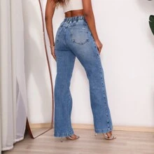 Women Jeans - Rửa trung bình - Xem 4