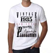 Heren T-shirt Originele onderdelen, tot in de perfectie verouderd 1985 – Originele onderdelen, tot in de perfectie verouderd 1985 – 39 jaar Grafisch T-shirt Cadeau-idee 39e verjaardag Vintage jaar 1985 Nieuw