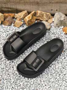 EVA Beach Slippers, Outdoor Water Shoes, Fashionable And Versatile Thick-Soled High-Heeled Casual Slippers, Indoor Home Slippers With Soft Sole