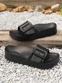 EVA Beach Slippers, Outdoor Water Shoes, Fashionable And Versatile Thick-Soled High-Heeled Casual Slippers, Indoor Home Slippers With Soft Sole