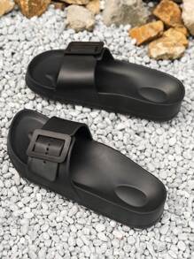 EVA Beach Slippers, Outdoor Water Shoes, Fashionable And Versatile Thick-Soled High-Heeled Casual Slippers, Indoor Home Slippers With Soft Sole