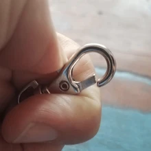 5/10/20/30/50/100 件龙虾爪旋转扣钥匙扣挂钩连接器，35 毫米金属钥匙圈 DIY 工艺品宠物项圈配件