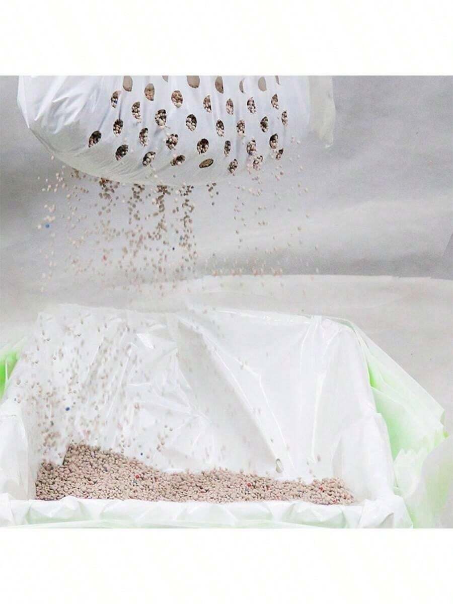 7pcs/Set Automatic Closing Cat Litter Filter Bag With Sand Leakage