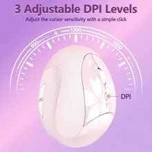 2.4G Wireless Vertical Mouse Ergonomic Mouse Pink, 800/1200/1600 DPI - Plug N Play For Laptop, Desktop, Windows, Linux - 粉色 - 查看 5
