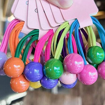 7 件简约时尚发带，多色，无损伤弹性发带，适合派对、舞蹈、度假、日常使用，适合女性和女性马尾辫固定器发圈发橡皮筋发圈发绳，发圈