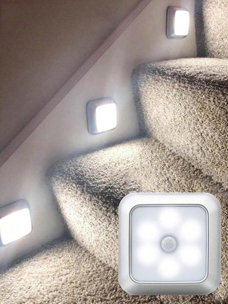 1 件夜燈,帶運動傳感器和磁性吸收,led 櫃下燈,適用於臥室、衣櫃、廚房、走廊、樓梯、客廳、智能家居自動化 - 彩色 - 查看 1